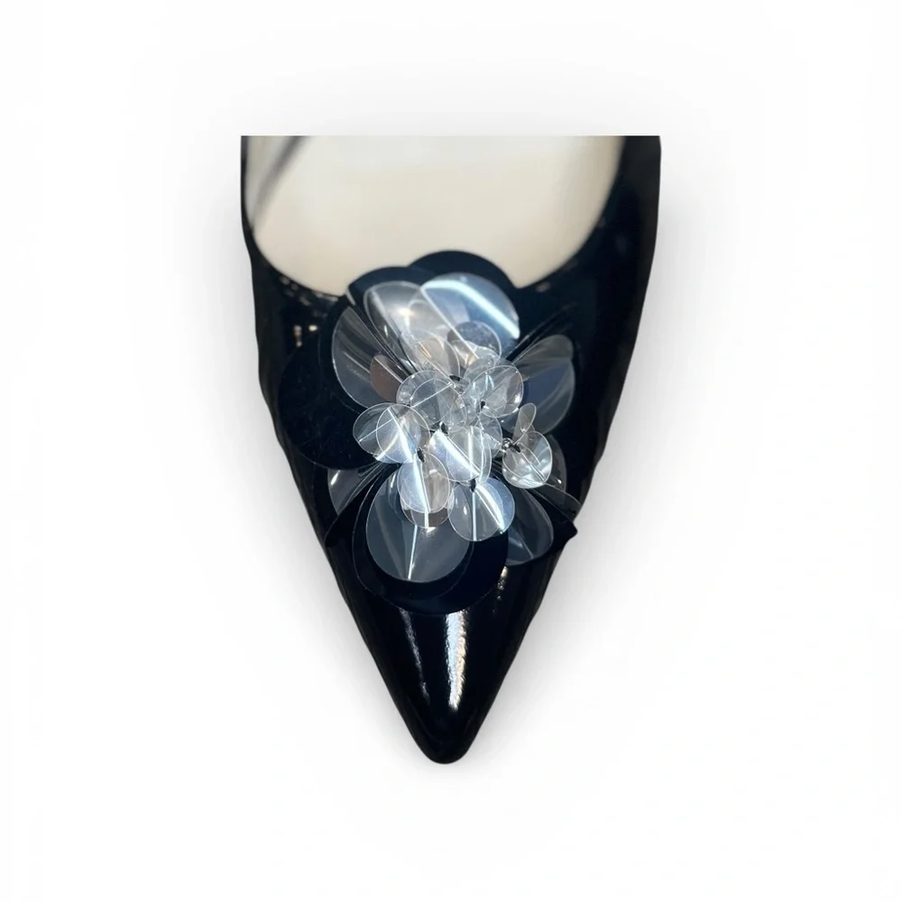 DELPOZO Black Patent Leather Women's Shoes - Picture 2 of 4
